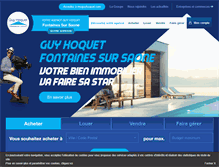 Tablet Screenshot of guyhoquet-immobilier-fontaines-sur-saone.com